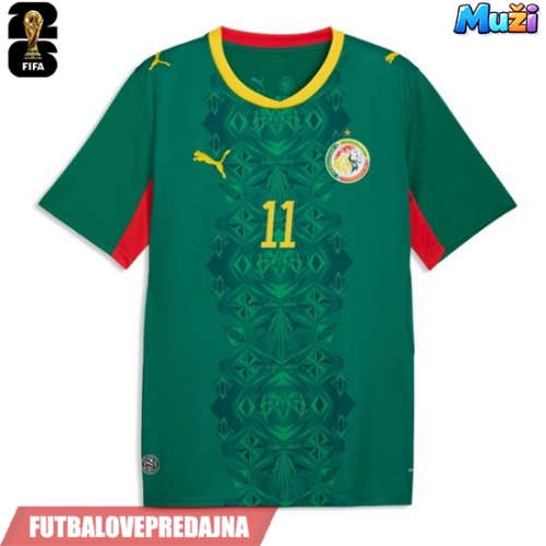 Lacne Muži Futbalové dres Senegal Nicolas Jackson #11 MS 2026 Krátky Rukáv - Preč